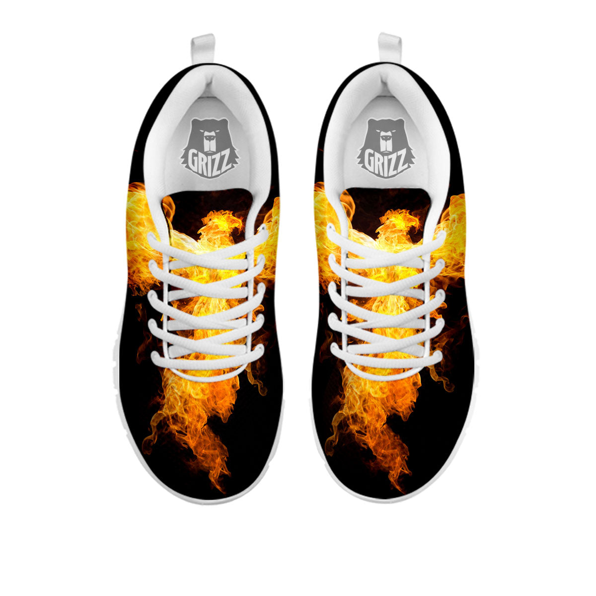 Firebird Phoenix Print White Sneaker-grizzshop