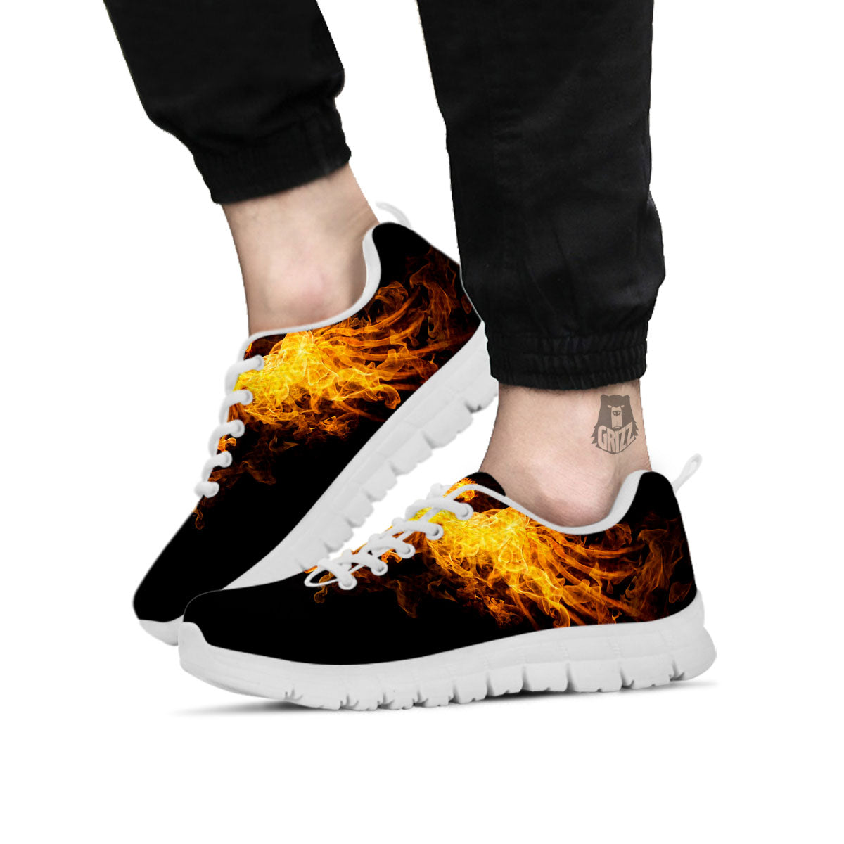 Firebird Phoenix Print White Sneaker-grizzshop