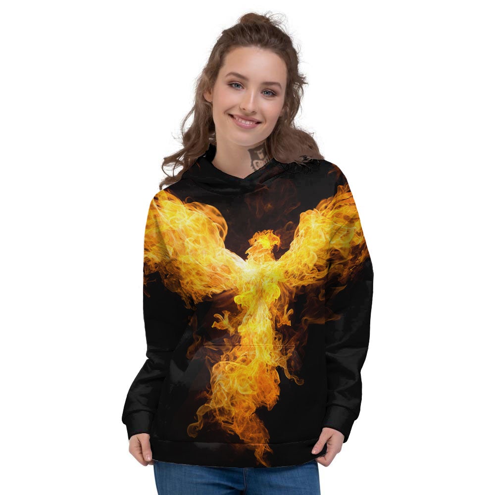 Firebird Phoenix Print Women's Hoodie-grizzshop