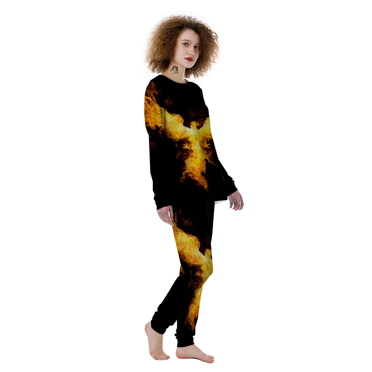 Firebird Phoenix Print Women's Pajamas-grizzshop
