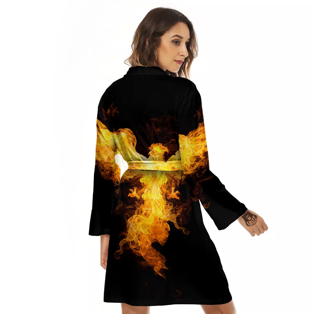 Firebird Phoenix Print Women's Robe-grizzshop