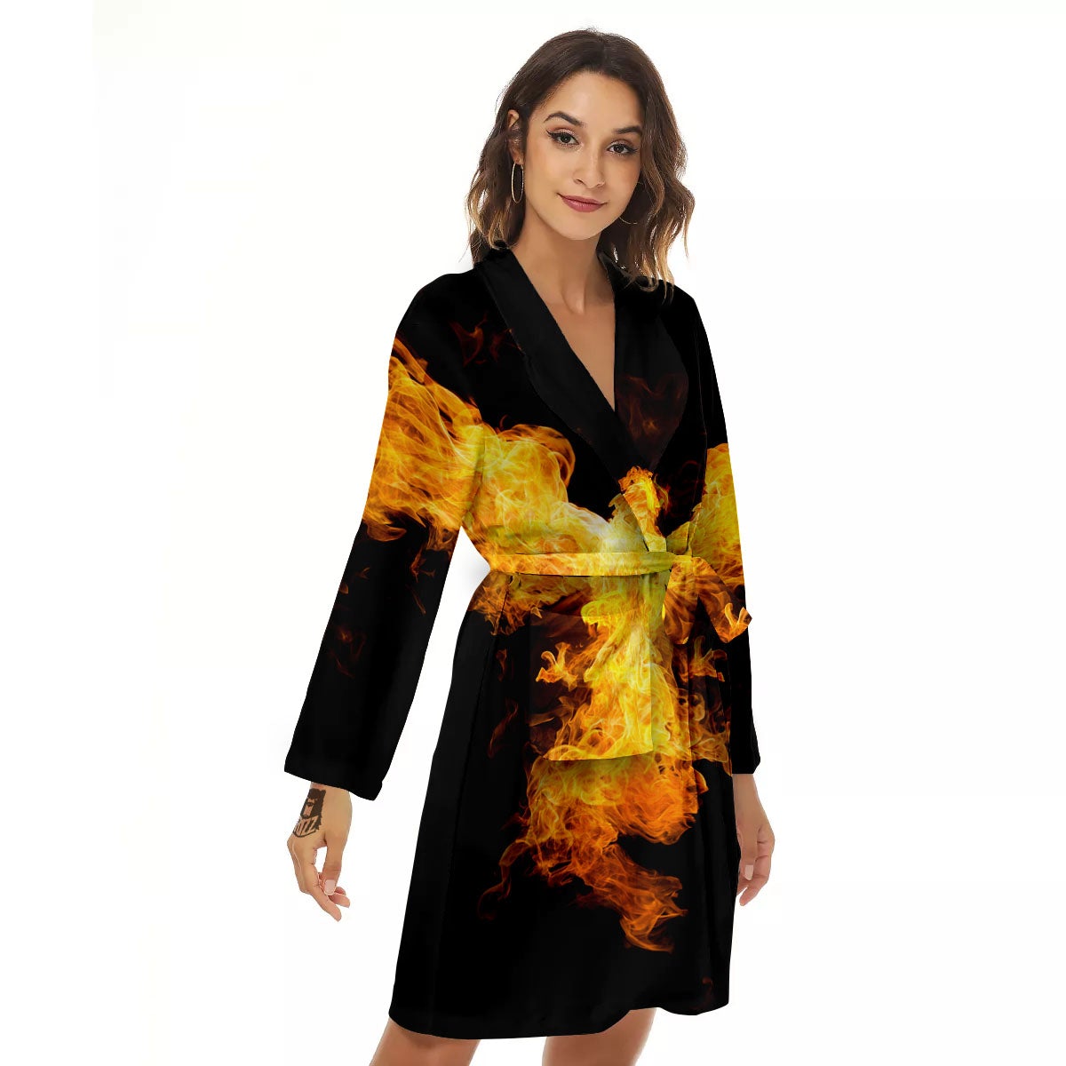 Firebird Phoenix Print Women's Robe-grizzshop