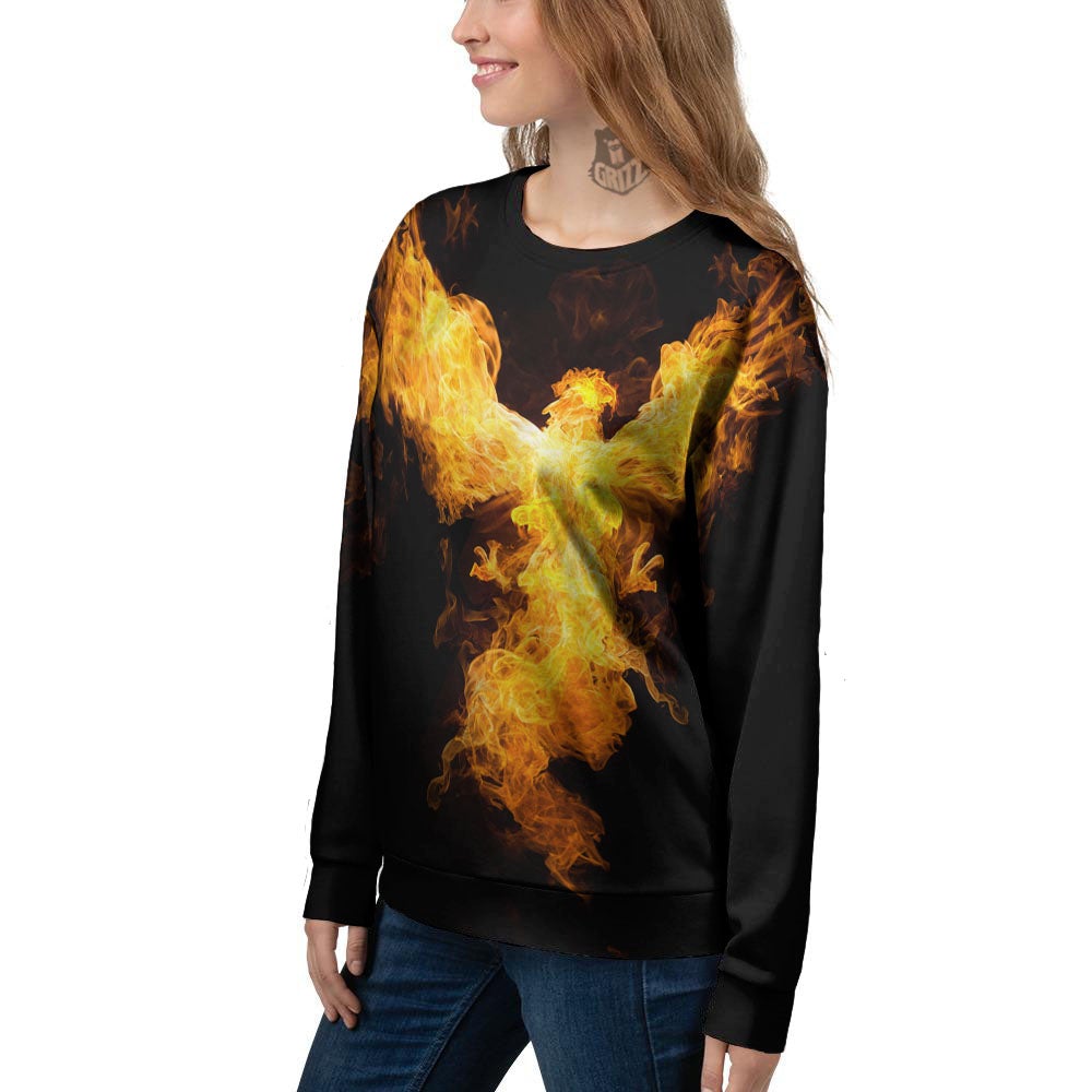 Firebird Phoenix Print Women's Sweatshirt-grizzshop