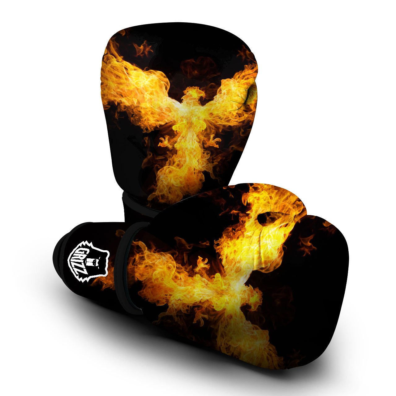 Firebird Phoenix Print Boxing Gloves-grizzshop