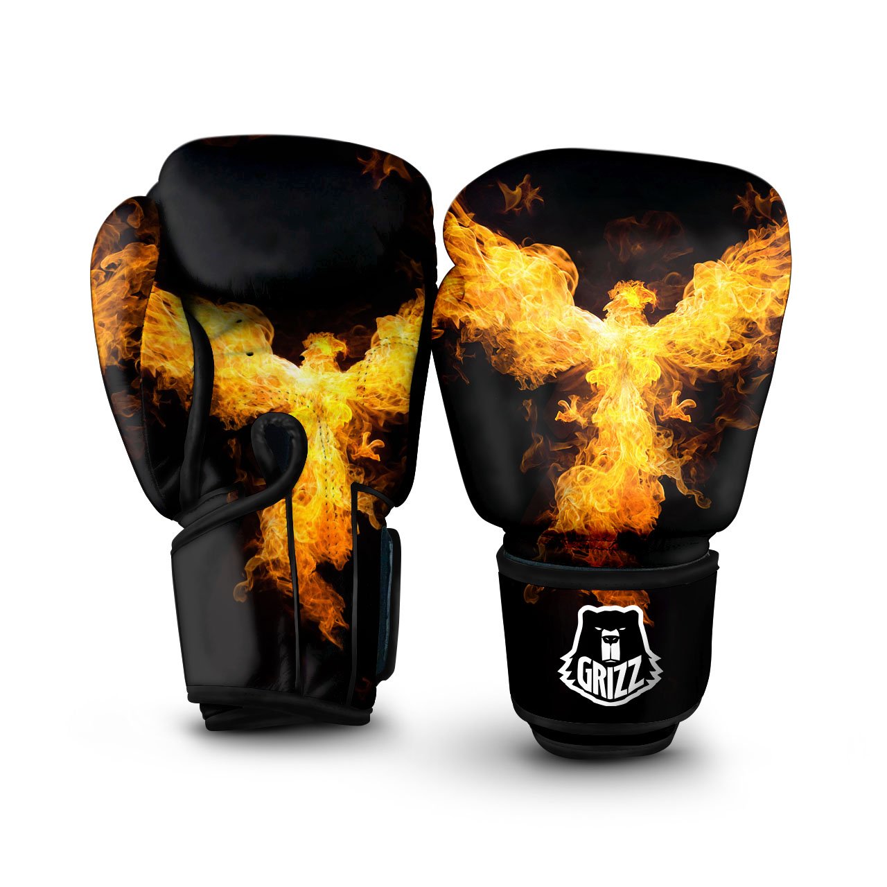 Firebird Phoenix Print Boxing Gloves-grizzshop