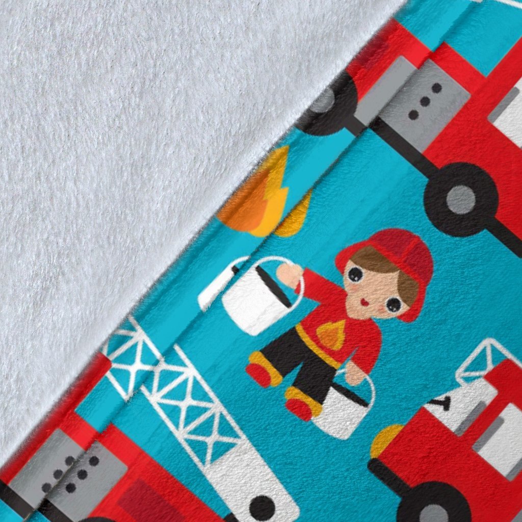 Firefighter Pattern Print Blanket-grizzshop