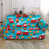 Firefighter Pattern Print Loveseat Cover-grizzshop