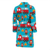 Firefighter Pattern Print Men Long Robe-grizzshop