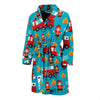 Firefighter Pattern Print Men Long Robe-grizzshop