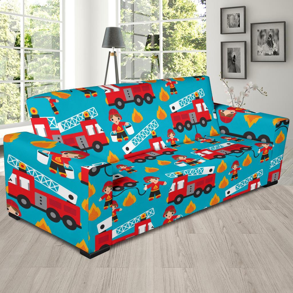 Firefighter Pattern Print Sofa Covers-grizzshop