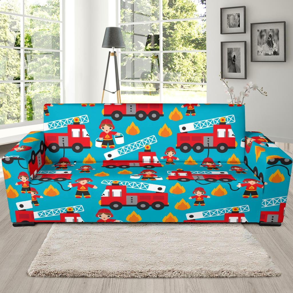 Firefighter Pattern Print Sofa Covers-grizzshop