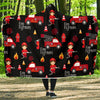 Firefighter Print Pattern Hooded Blanket-grizzshop