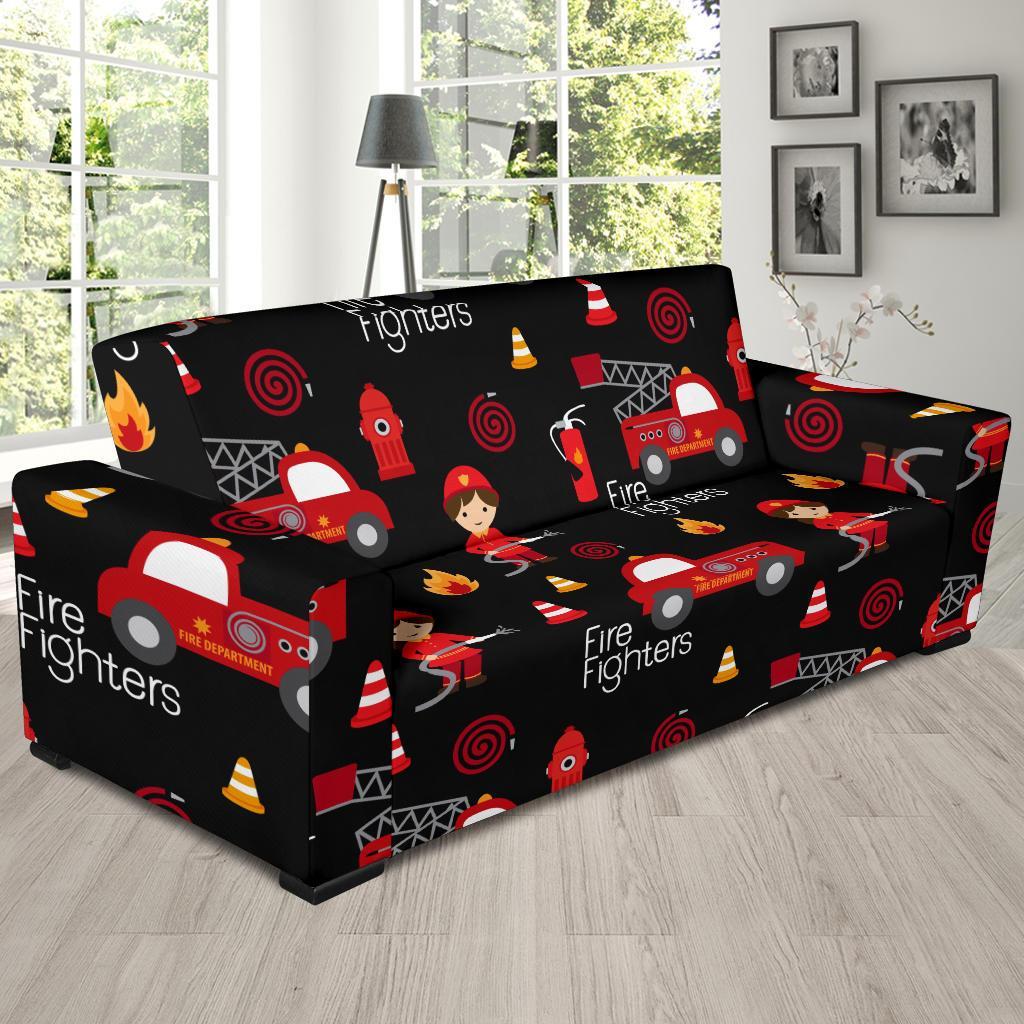 Firefighter Print Pattern Sofa Covers-grizzshop