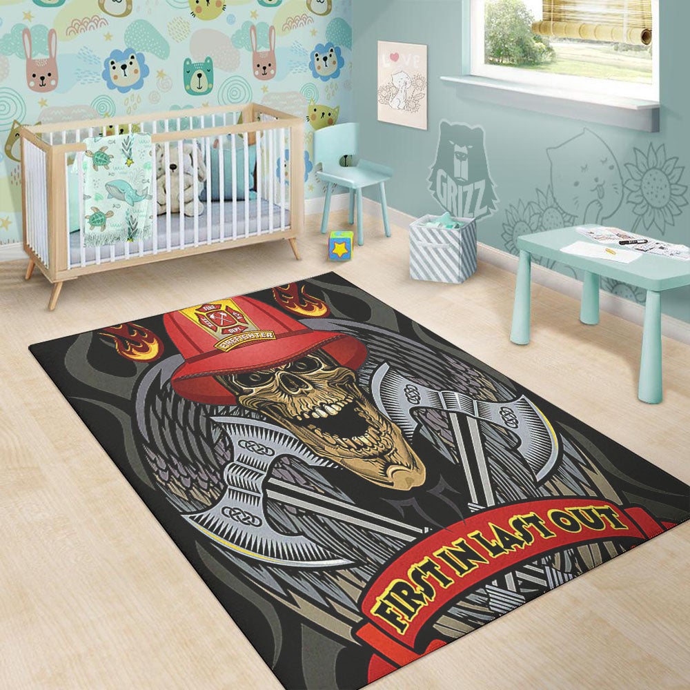 Firefighter Volunteer Print Floor Mat-grizzshop