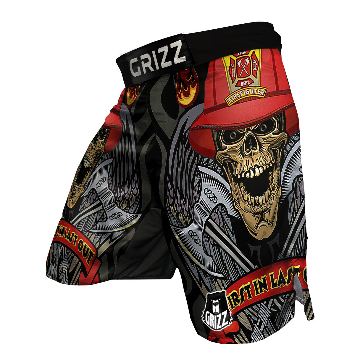 Firefighter Volunteer Print MMA Shorts-grizzshop
