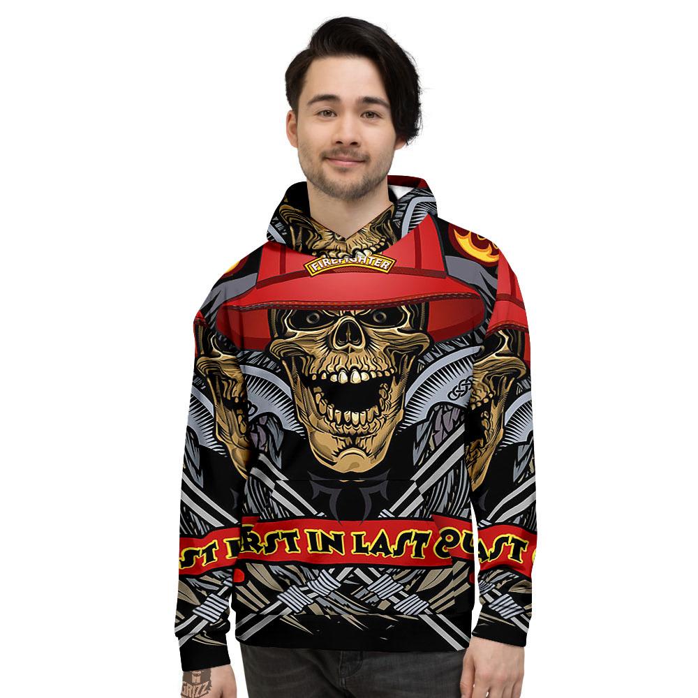 Firefighter Volunteer Print Men's Hoodie-grizzshop
