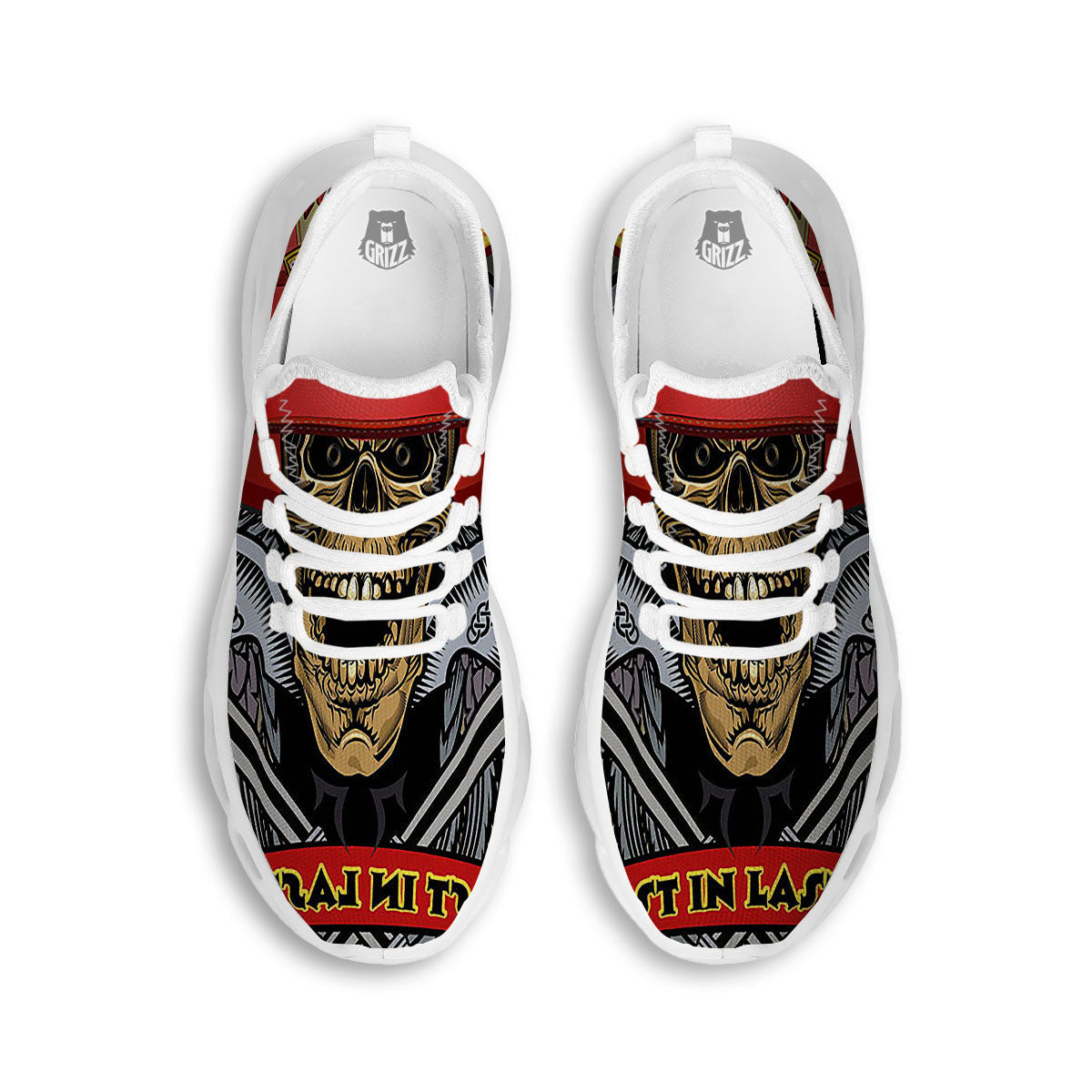 Firefighter Volunteer Print White Running Shoes-grizzshop