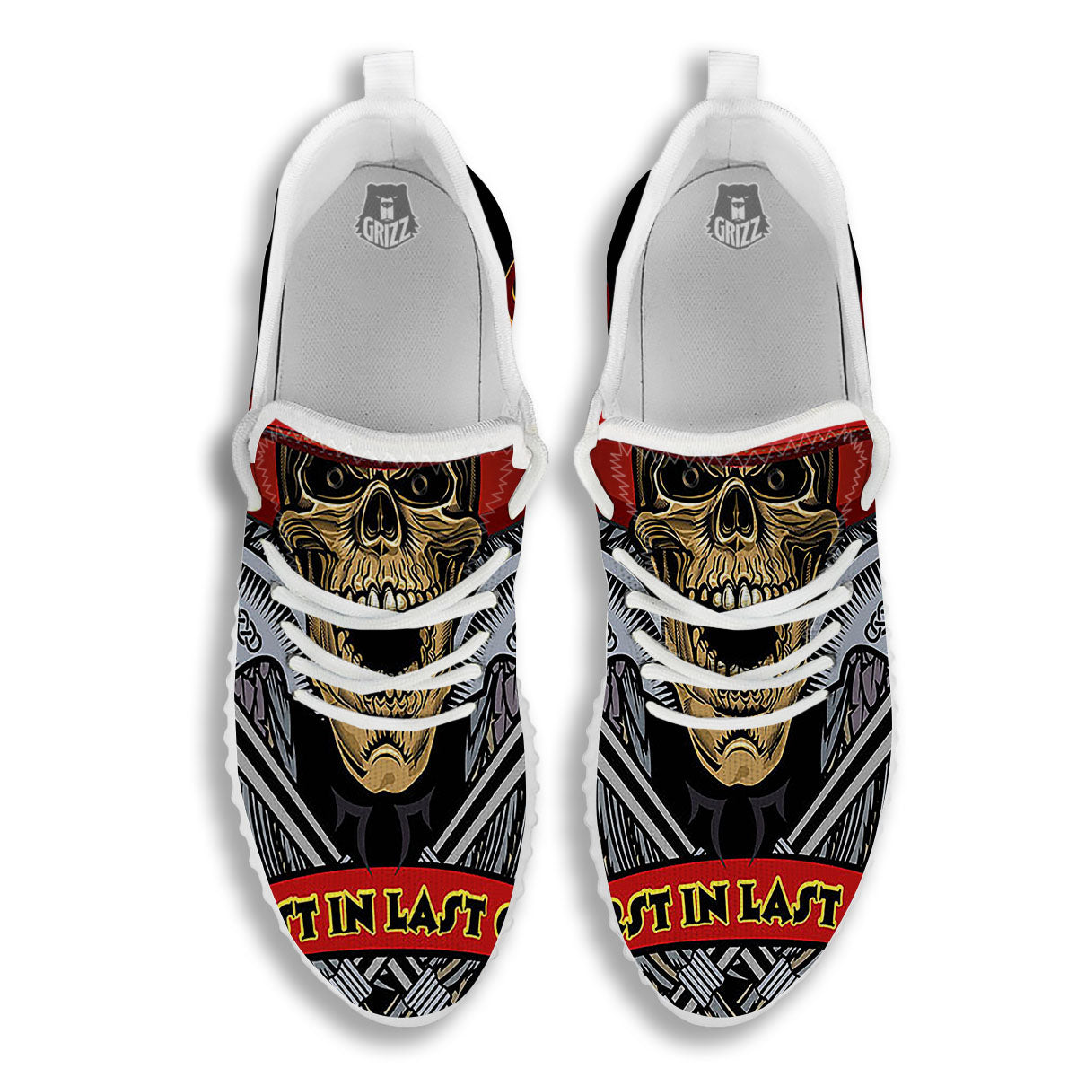 Firefighter Volunteer Print White Walking Shoes-grizzshop