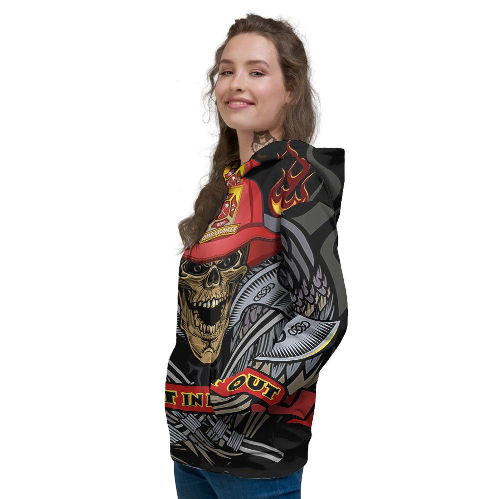 Firefighter Volunteer Print Women's Hoodie-grizzshop