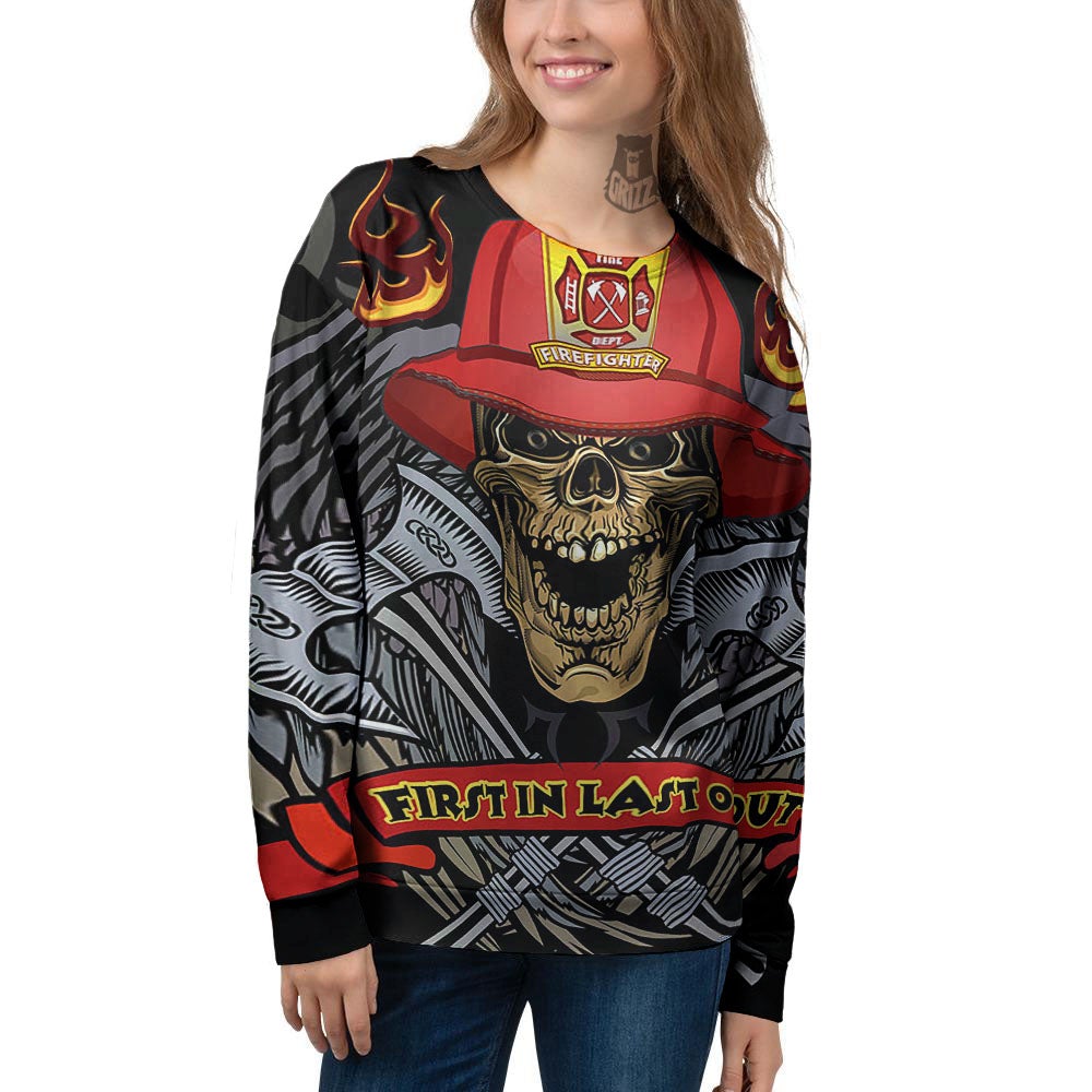 Firefighter Volunteer Print Women's Sweatshirt-grizzshop