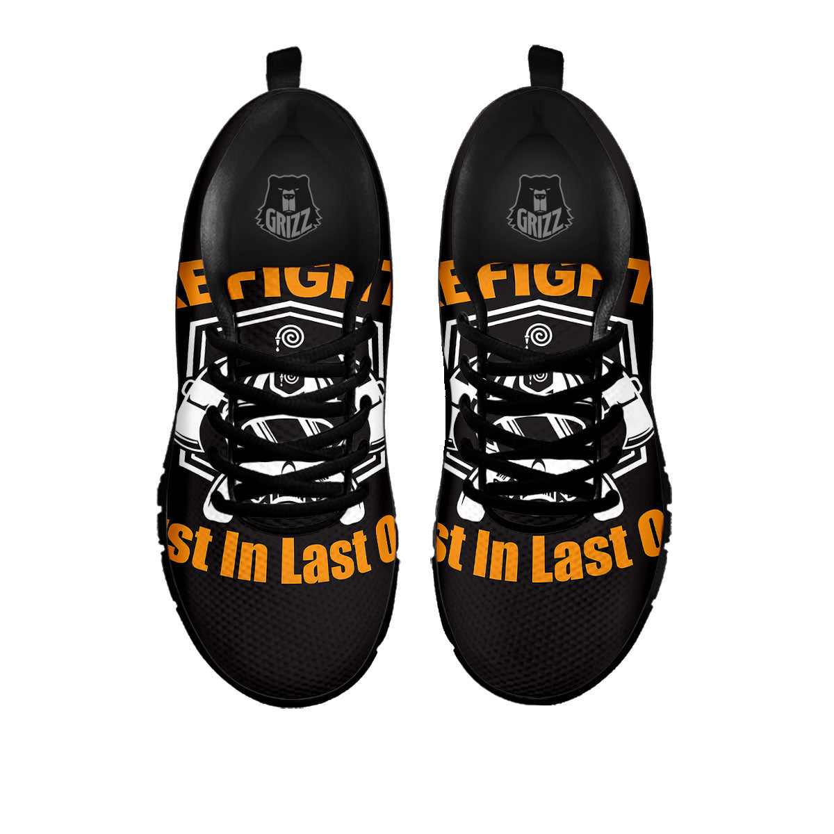 First In Last Out Firefighter Print Black Sneaker-grizzshop