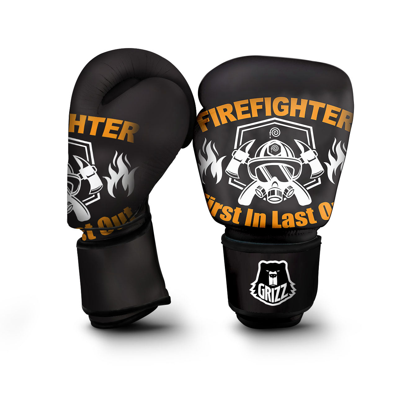 First In Last Out Firefighter Print Boxing Gloves-grizzshop