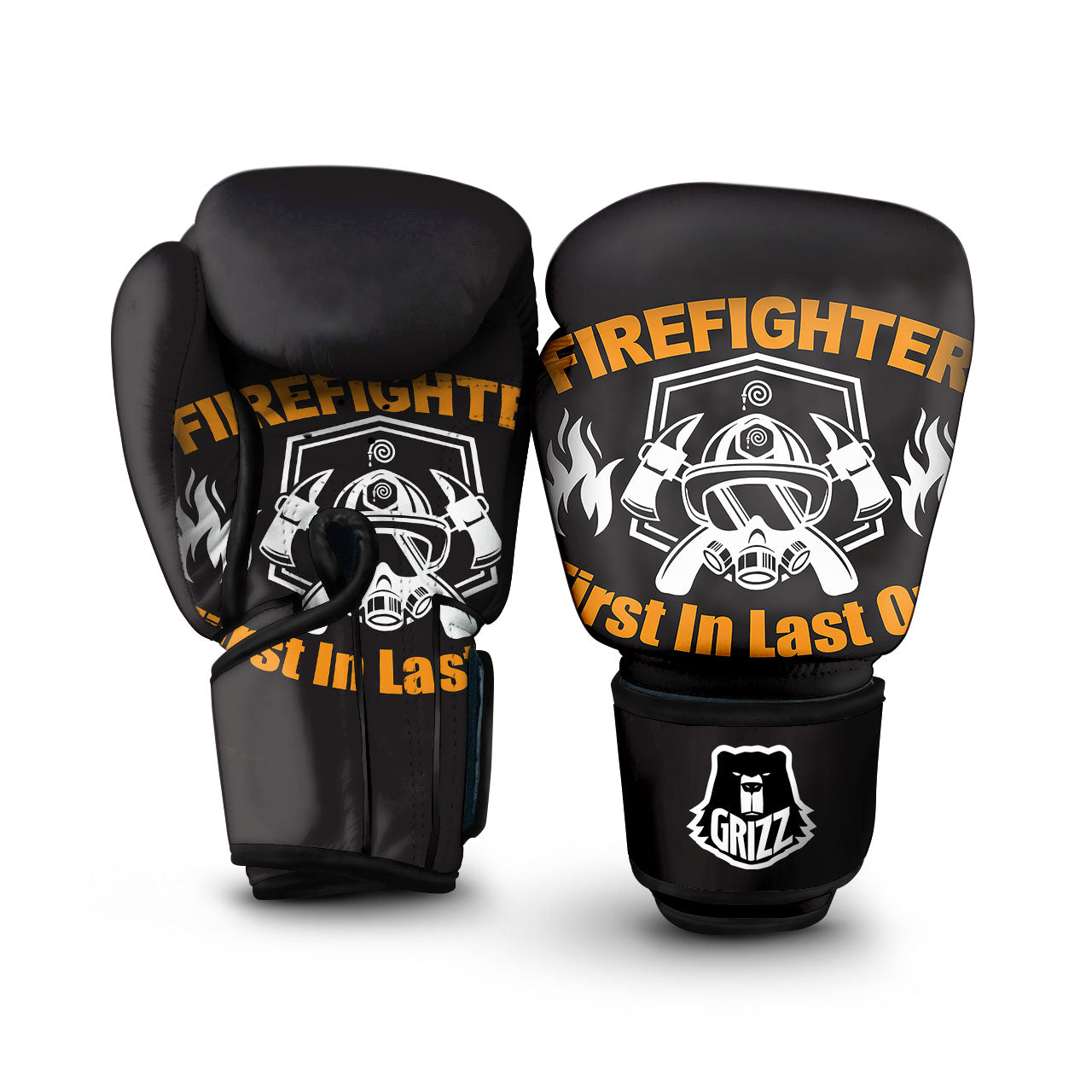 First In Last Out Firefighter Print Boxing Gloves-grizzshop