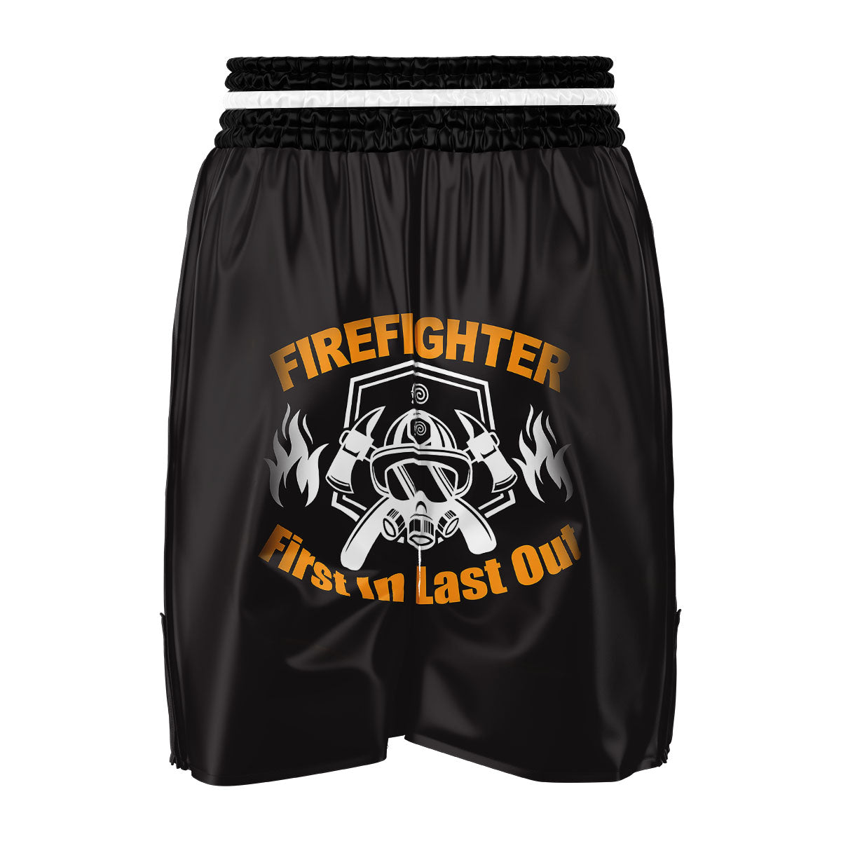 First In Last Out Firefighter Print Boxing Shorts-grizzshop