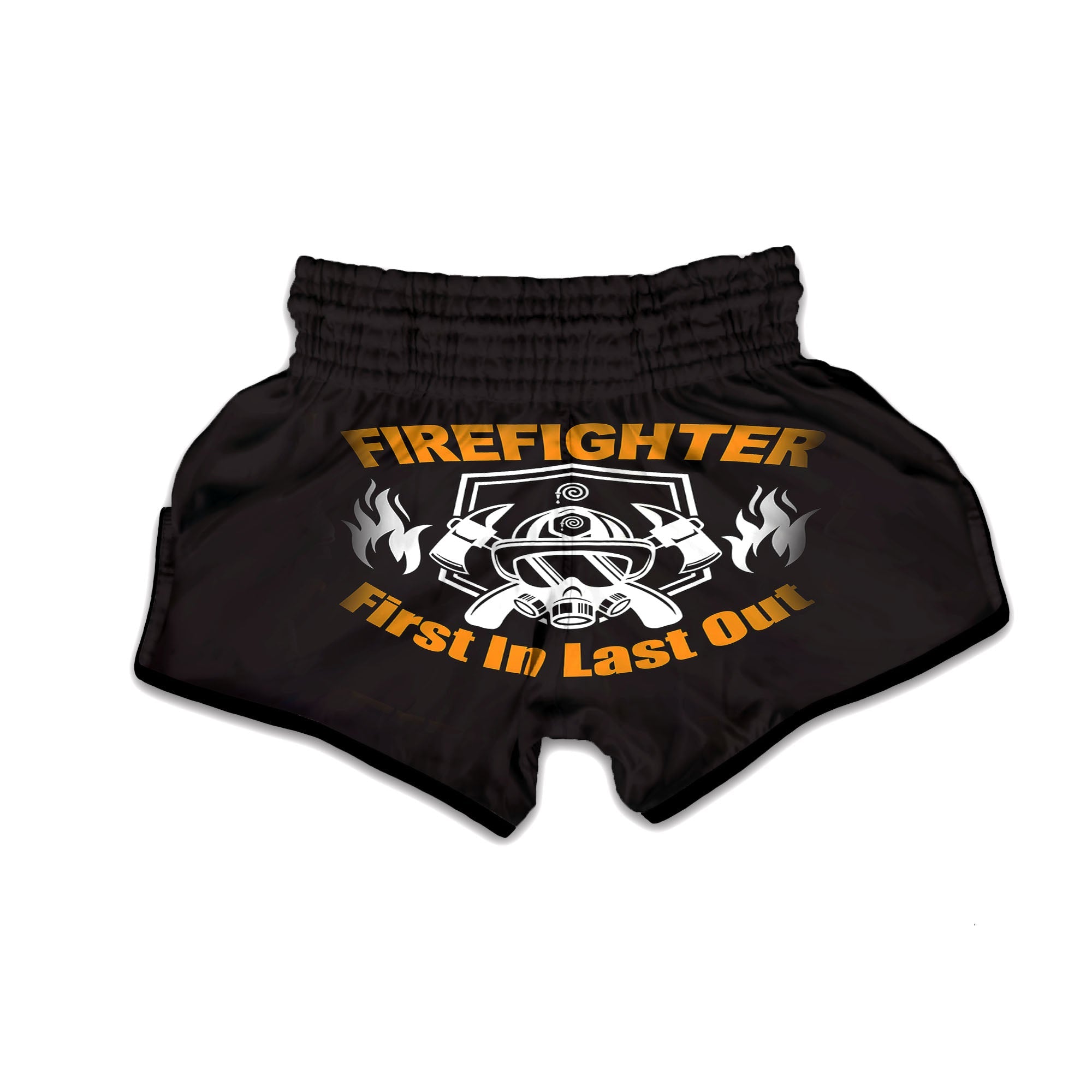 First In Last Out Firefighter Print Muay Thai Boxing Shorts-grizzshop