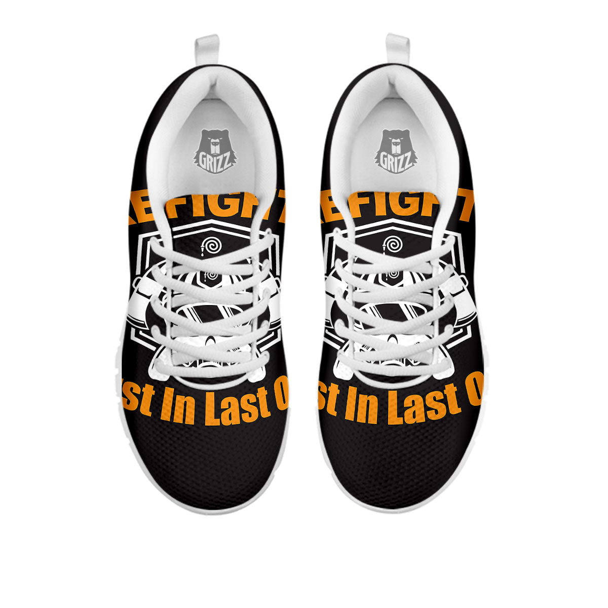 First In Last Out Firefighter Print White Sneaker-grizzshop