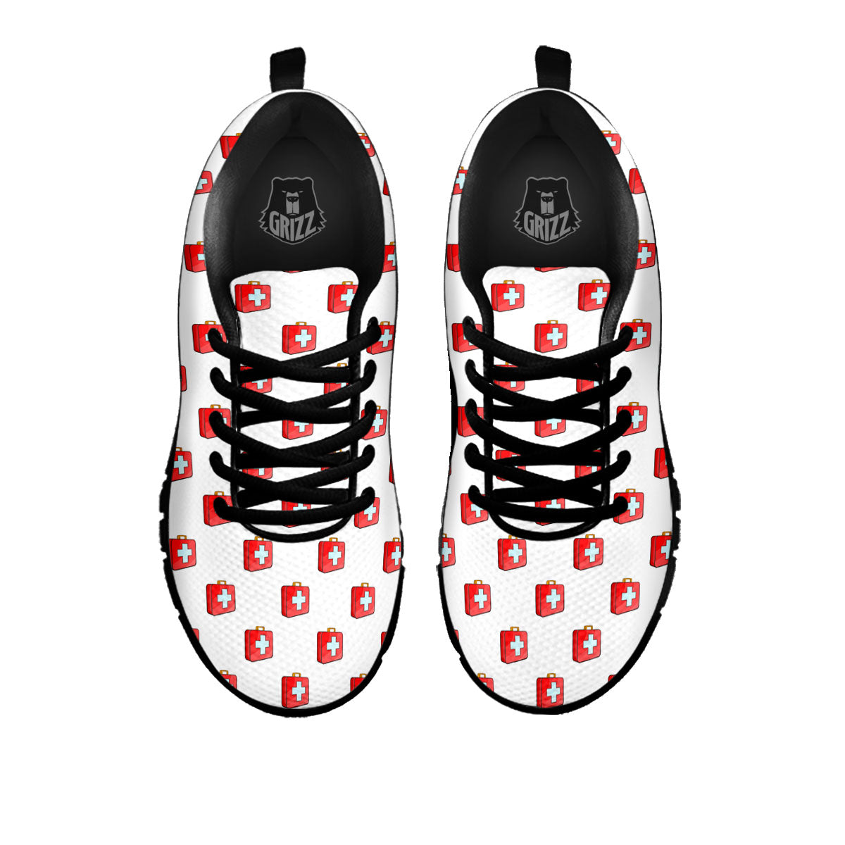 First Kit Aid Paramedic Print Pattern Black Sneaker-grizzshop