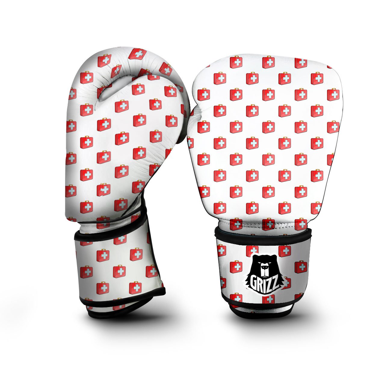First Kit Aid Paramedic Print Pattern Boxing Gloves-grizzshop