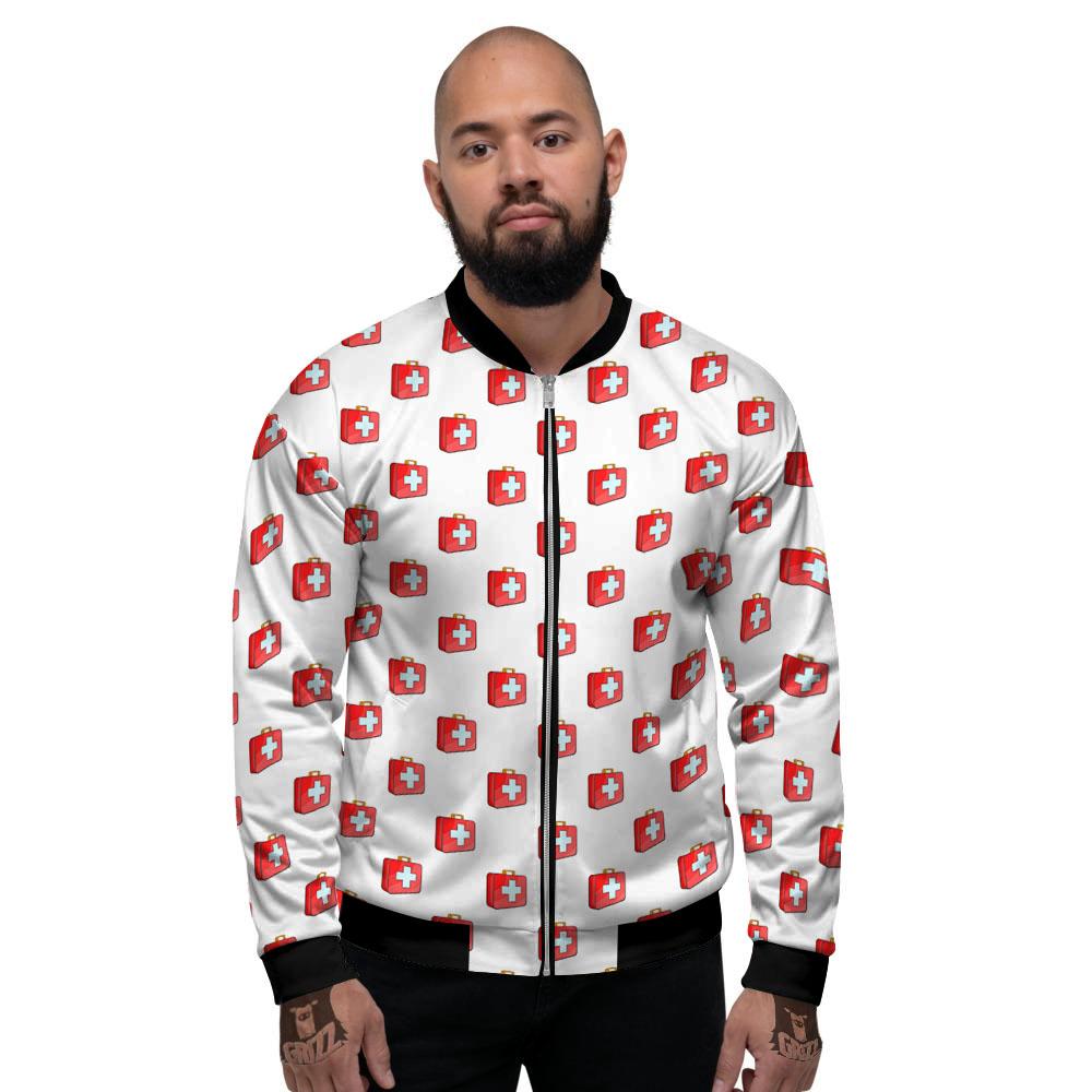 First Kit Aid Paramedic Print Pattern Men's Bomber Jacket-grizzshop