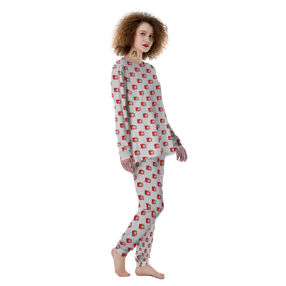 First Kit Aid Paramedic Print Pattern Women's Pajamas-grizzshop