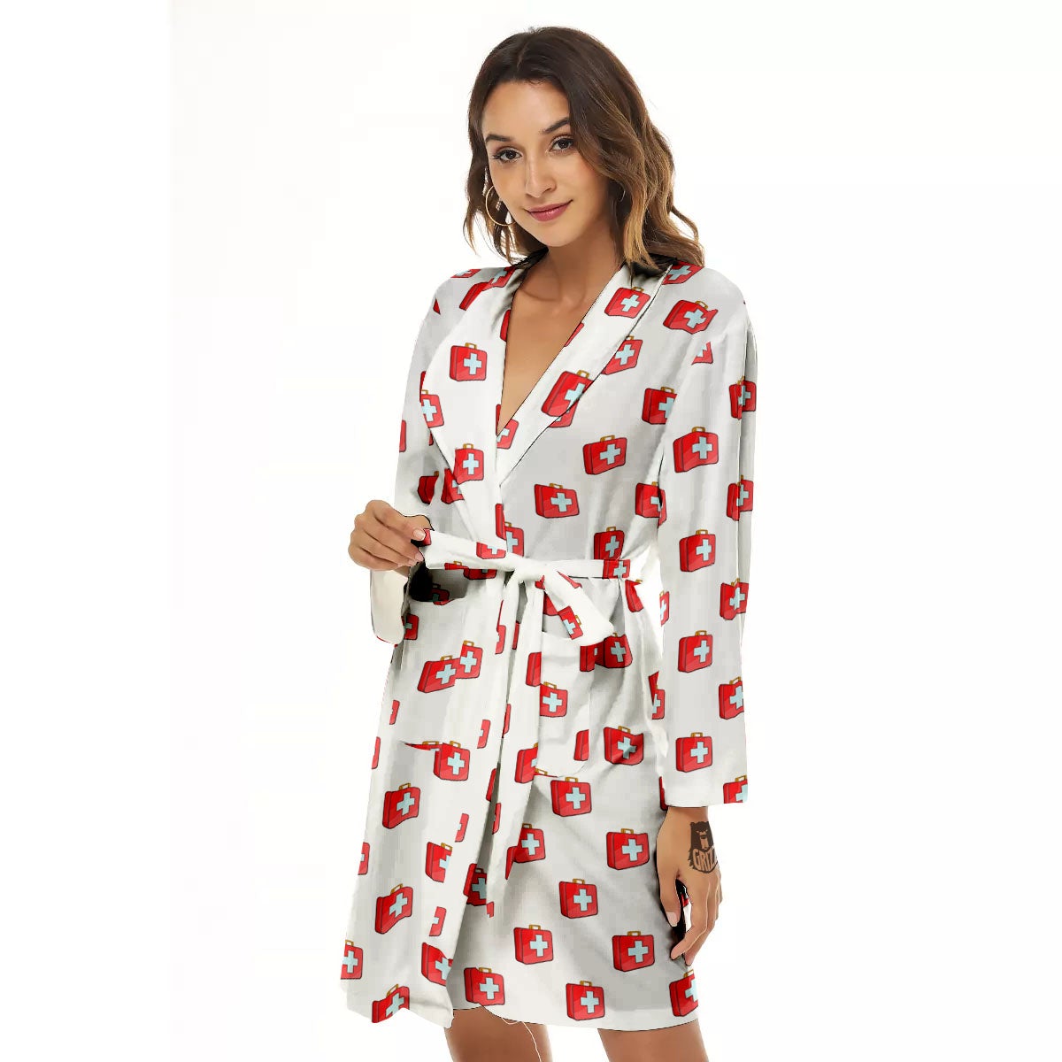 First Kit Aid Paramedic Print Pattern Women's Robe-grizzshop