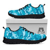 Fish Shark Print Pattern Black Sneaker-grizzshop