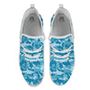 Fish Shark Print Pattern White Athletic Shoes-grizzshop