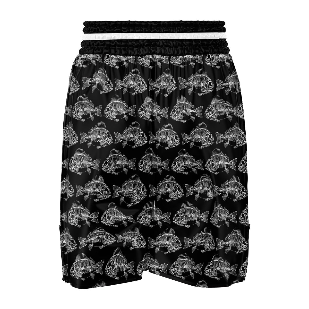 Fish Skeleton Print Pattern Boxing Shorts-grizzshop