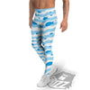 Fish Swimming In Blue Sea Print Pattern Men's Leggings-grizzshop