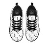 Fishing Hooks White And Black Print Pattern Black Sneaker-grizzshop