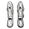 Fishing Hooks White And Black Print Pattern Muay Thai Shin Guards-grizzshop