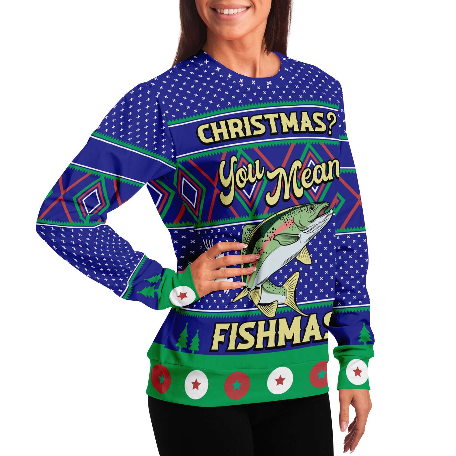 Fishmas Fishing Lover Ugly Christmas Sweater-grizzshop