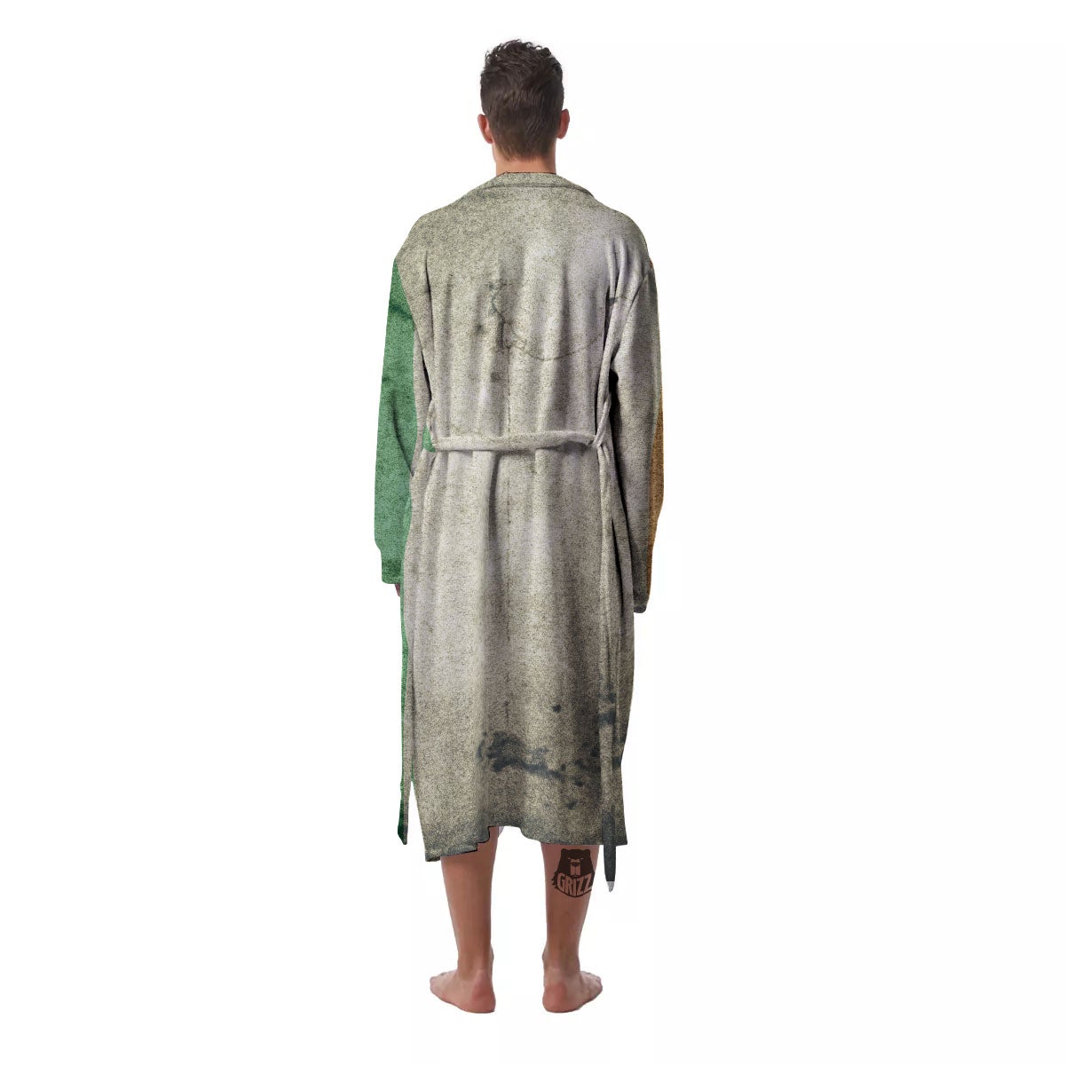 Flag Irish Print Men's Robe-grizzshop