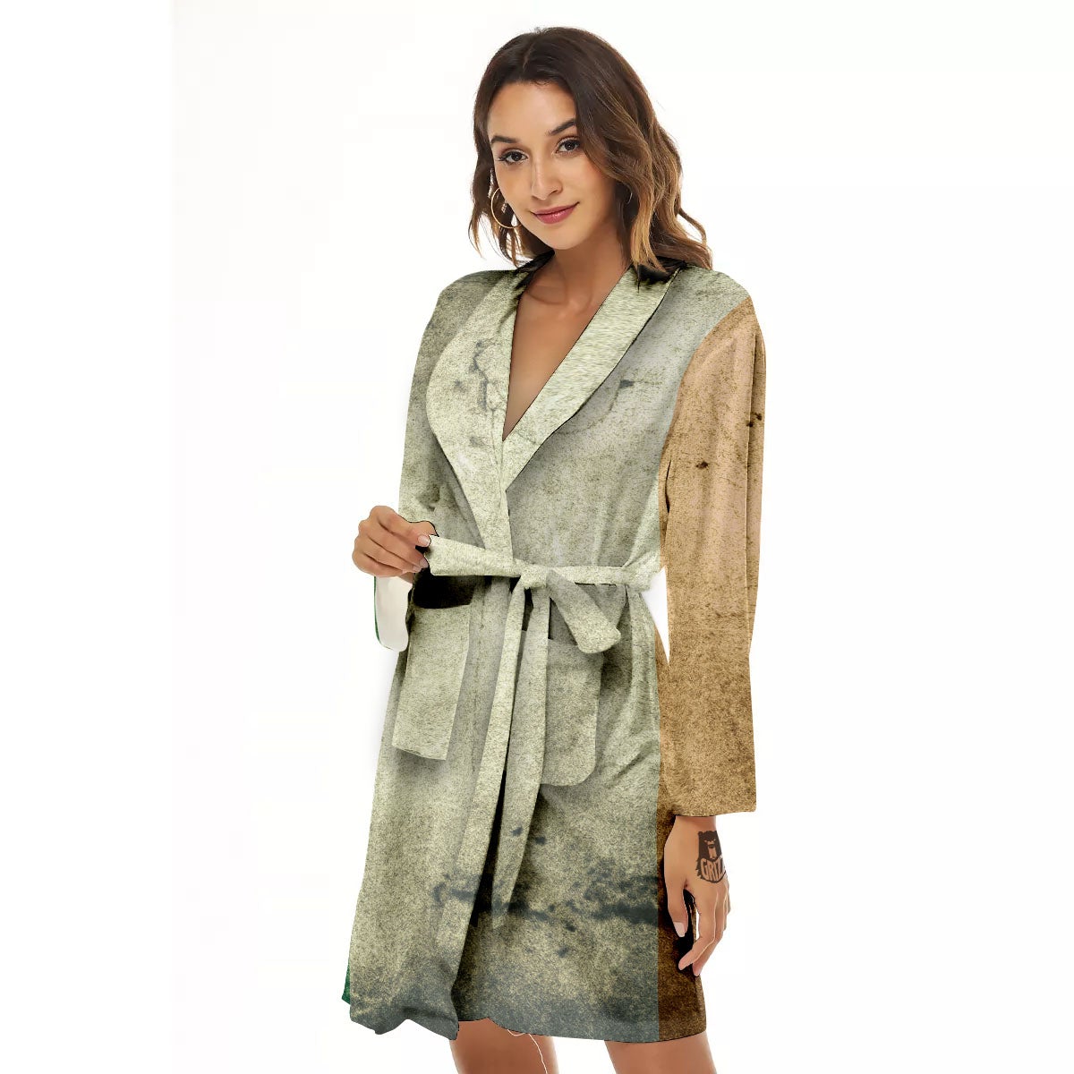 Flag Irish Print Women's Robe-grizzshop