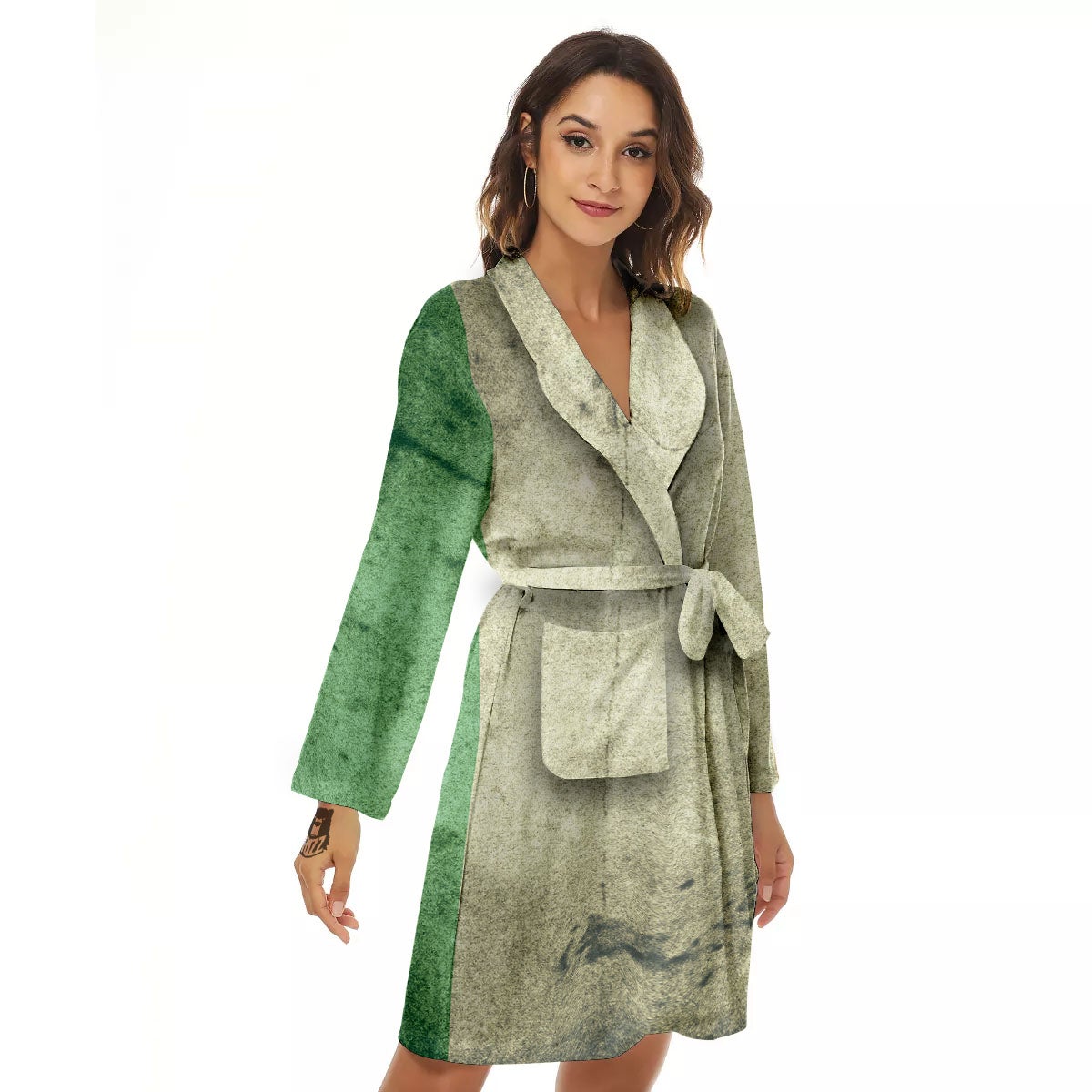 Flag Irish Print Women's Robe-grizzshop