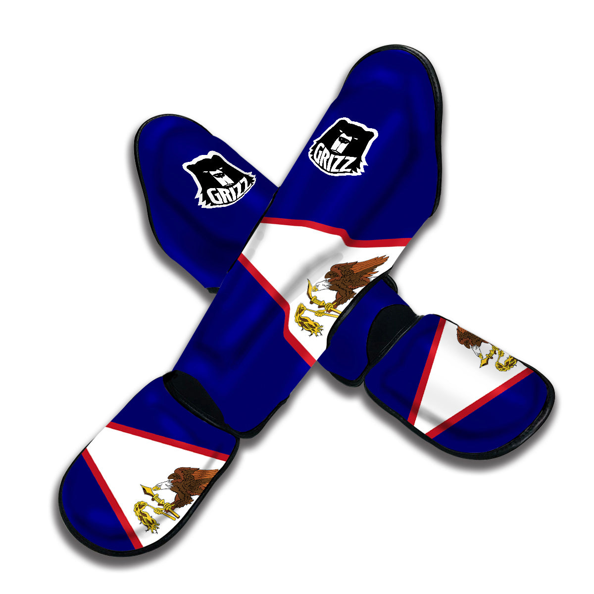 Flag Of American Samoa Muay Thai Shin Guards-grizzshop