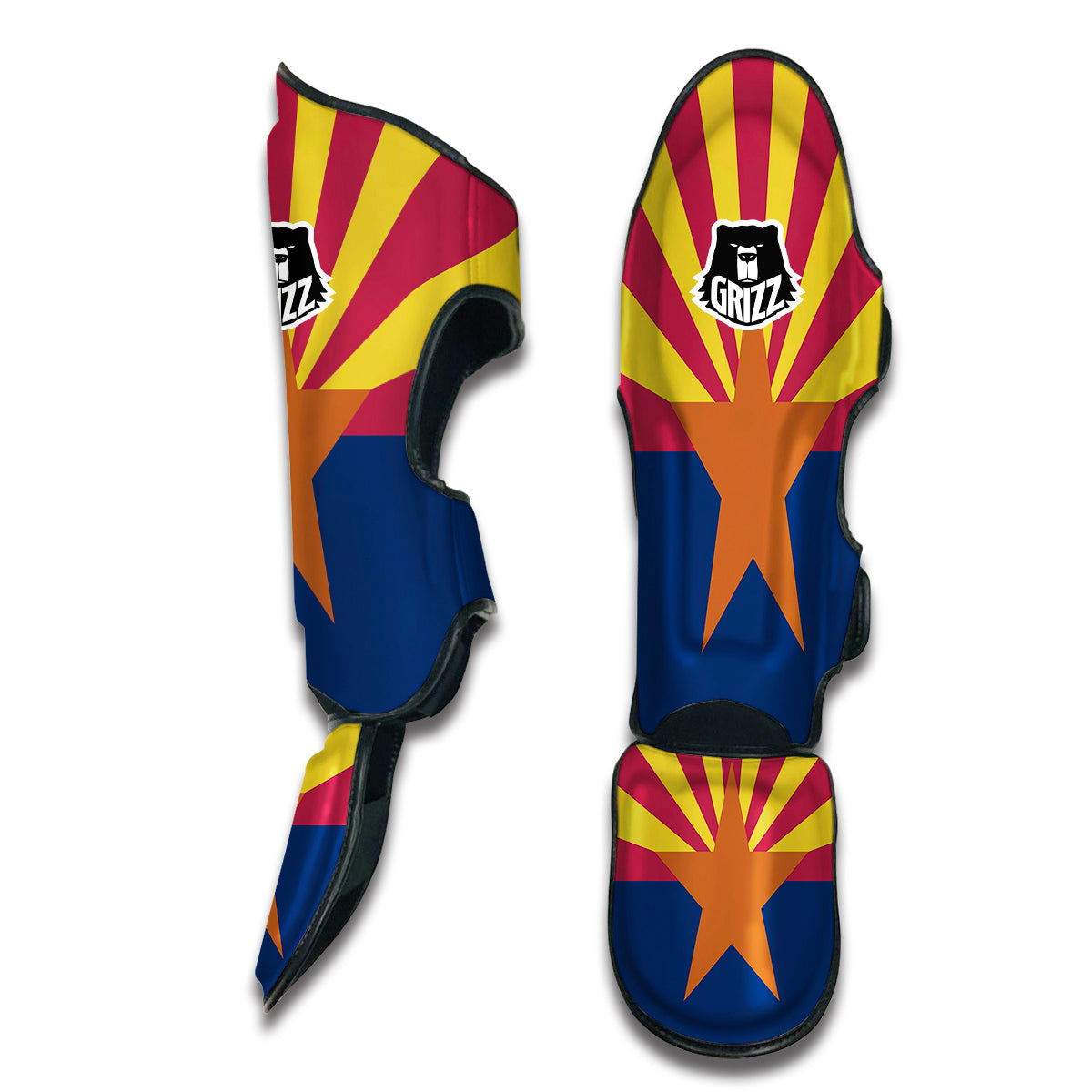 Flag Of Arizona Muay Thai Shin Guards-grizzshop