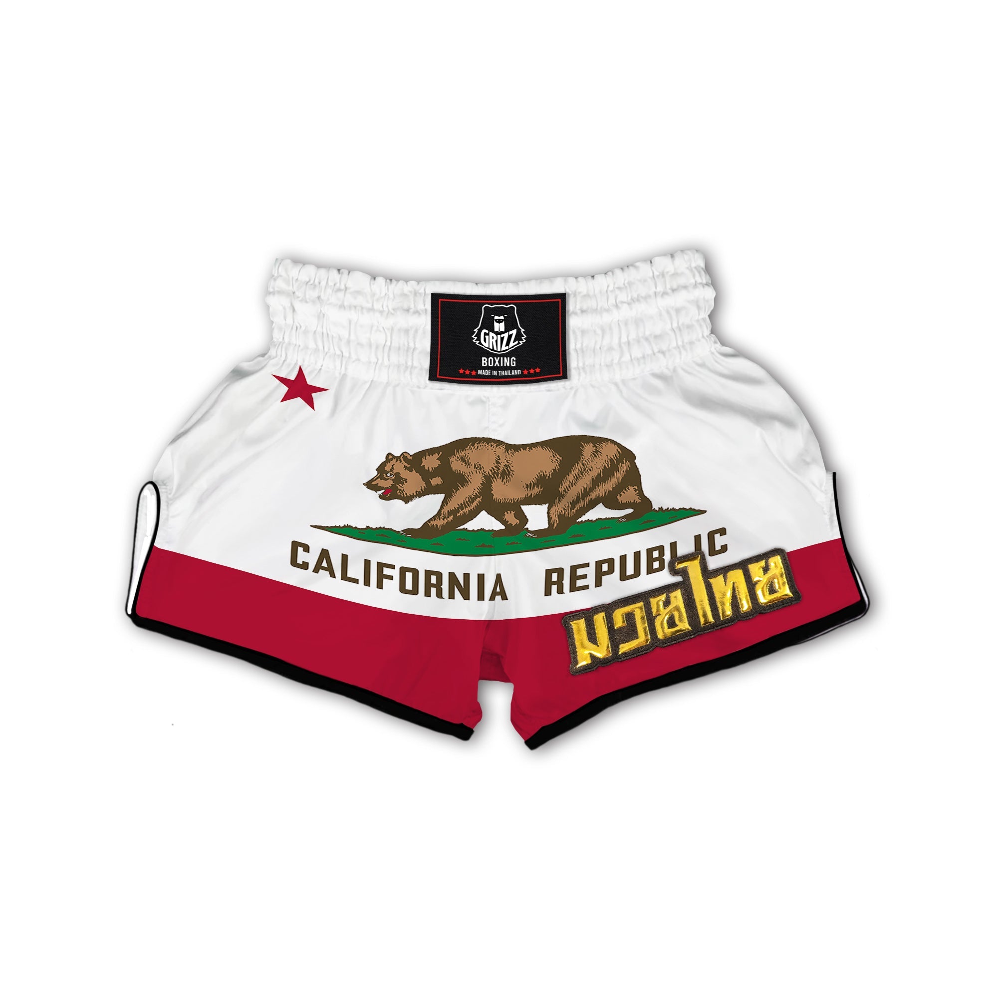 Flag Of California Muay Thai Boxing Shorts-grizzshop