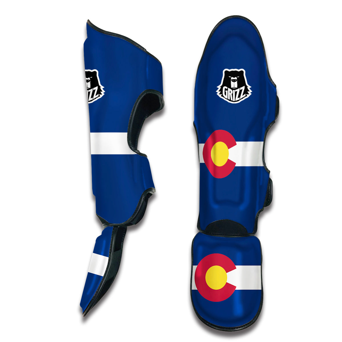 Flag Of Colorado Muay Thai Shin Guards-grizzshop
