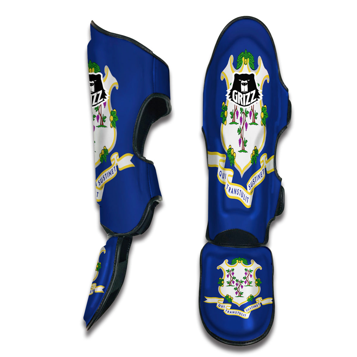 Flag Of Connecticut Muay Thai Shin Guards-grizzshop